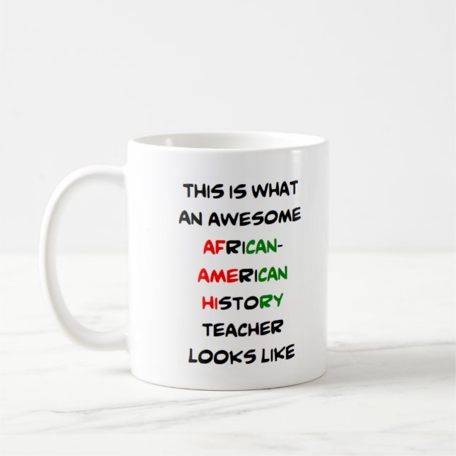 Taza De Café profesor de historia afroamericano, impresionante (Izquierda)