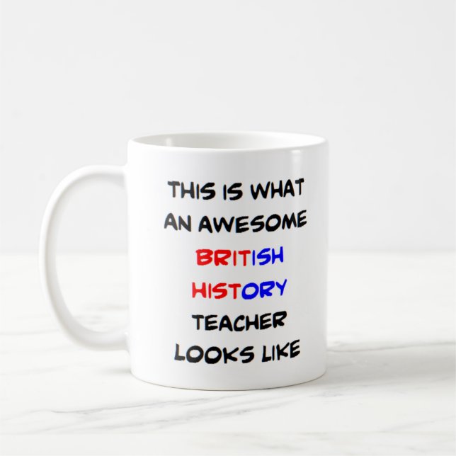 Taza De Café profesor de historia británico, impresionante (Izquierda)