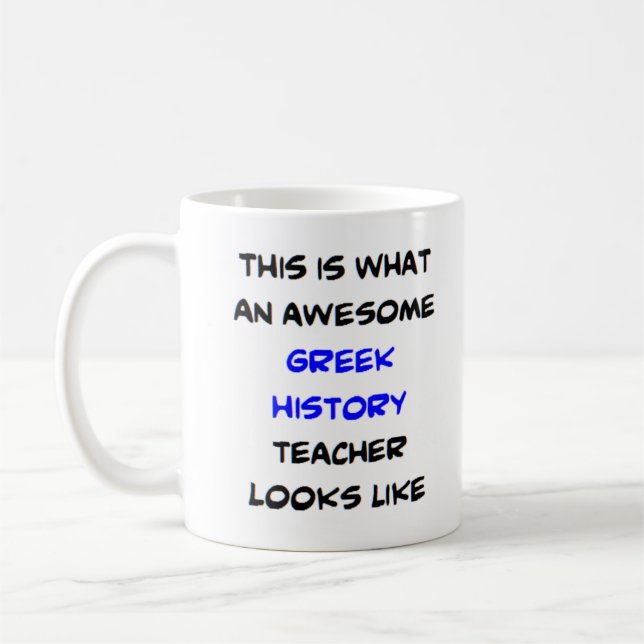 Taza De Café profesor de historia griega, impresionante (Izquierda)