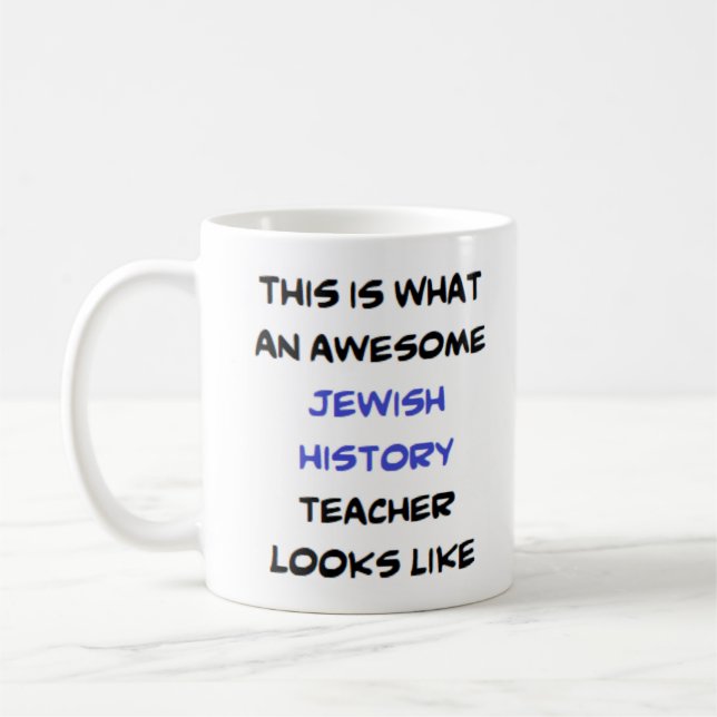 Taza De Café profesor de historia judío, impresionante (Izquierda)