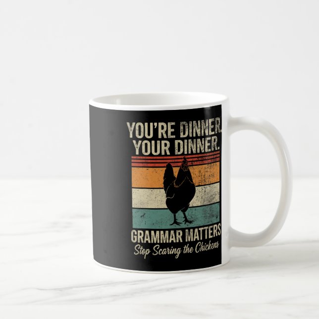 Taza De Café Profesor de inglés divertido de gramática deja de  (Derecha)