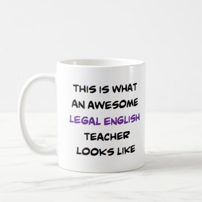 Taza De Café profesor de inglés legal, impresionante (Izquierda)