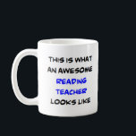 Taza De Café profesor de lectura, impresionante<br><div class="desc">profesor de lectura</div>