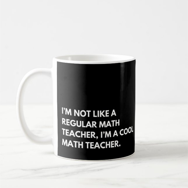 Taza De Café Profesor de matemáticas, profesor gracioso dice (Izquierda)