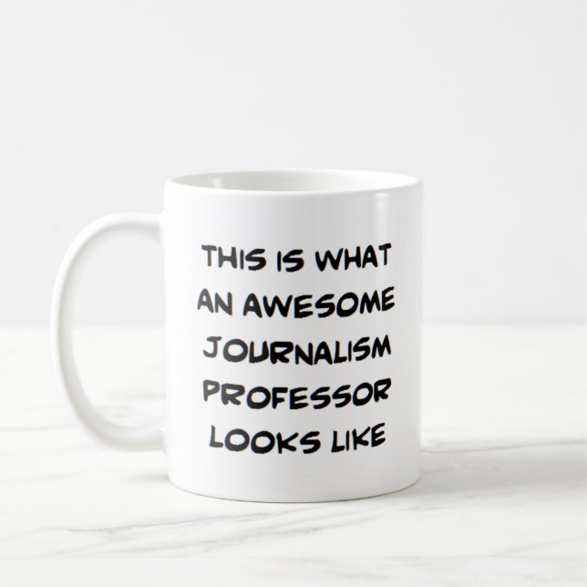 Taza De Café profesor de periodismo, impresionante (Izquierda)
