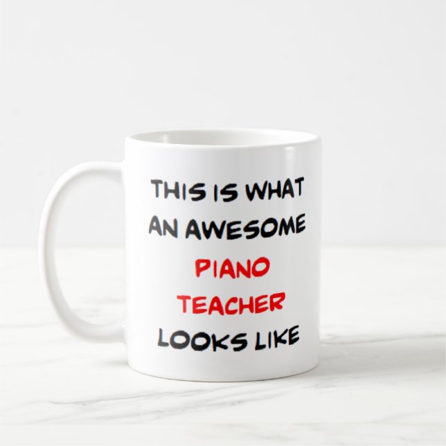 Taza De Café profesor de piano, impresionante (Izquierda)