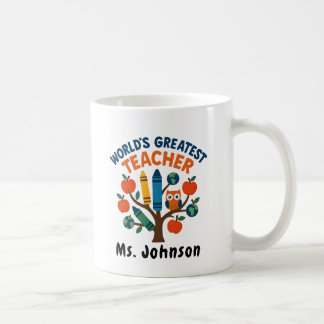 Taza De Café Profesor De Pollo Con Papel De Grado De Gafas De O