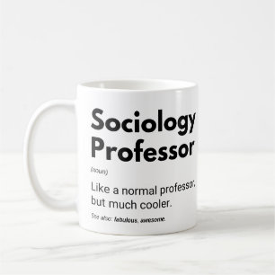 Taza De Café Profesor de sociología Definición divertida
