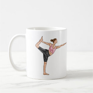 Taza De Café Profesor de Yoga Danzarina en Posición Nombre Pers