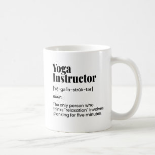Taza De Café Profesor de yoga, instructor de yoga, clase de yog