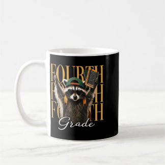 Taza De Café Profesor divertido de cuarto grado Fvibesl Mapache