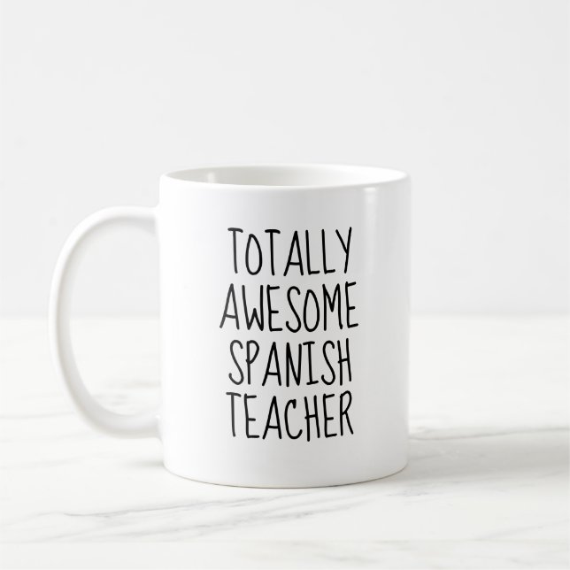 Taza De Café Profesor español totalmente increible gracioso (Izquierda)