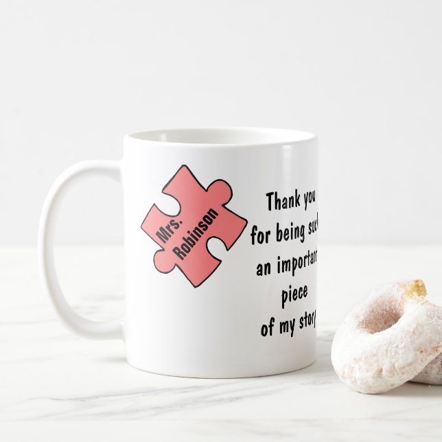 Taza De Café Profesor Gracias regalo regalo regalo profesor per (Con donut)