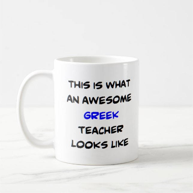 Taza De Café profesor griego, impresionante (Izquierda)