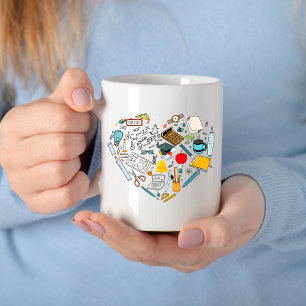 Taza De Café Profesor instructor Profesor de herramientas Coraz
