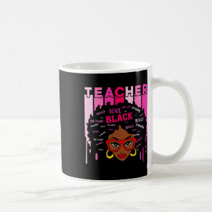 Taza De Café Profesor inteligente negro Amor Afro Melanina Hist