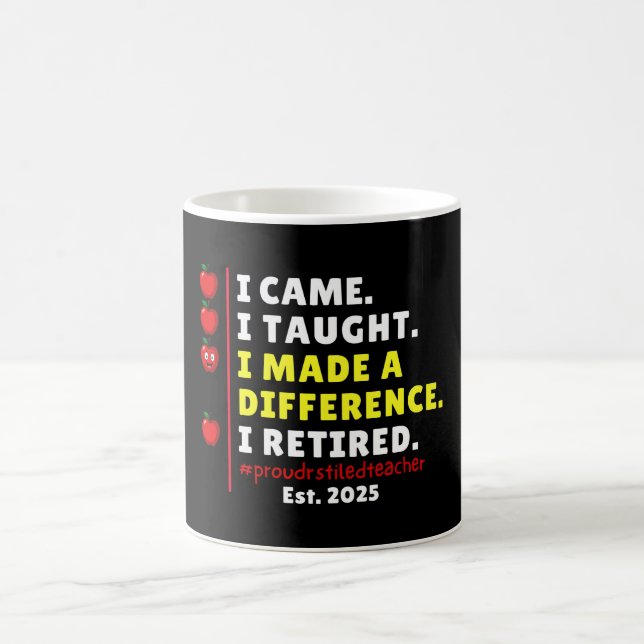 Taza De Café Profesor jubilado orgulloso 2025 (Centro)