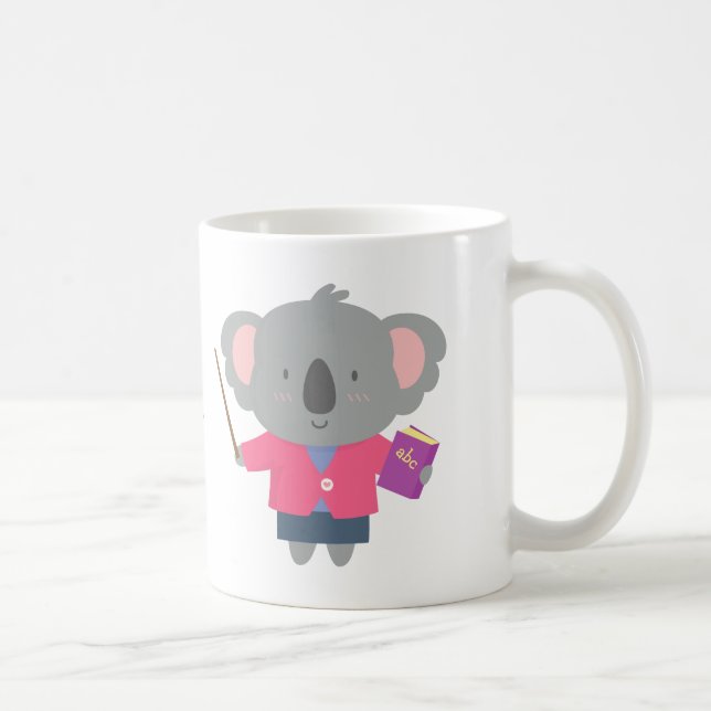 Taza De Café Profesor lindo del oso de koala del humor del (Derecha)