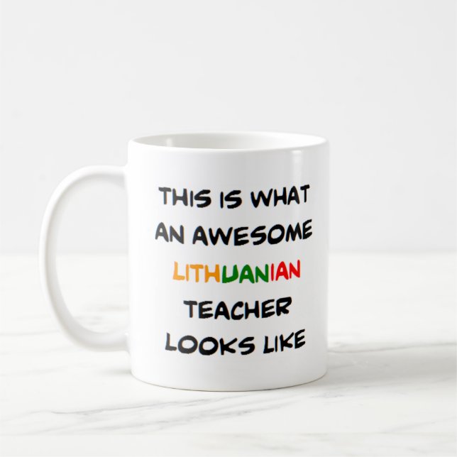 Taza De Café profesor lituano, impresionante (Izquierda)