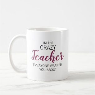 Taza De Café Profesor Loco Nombre Personalizado
