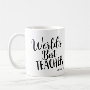 Taza De Café PROFESOR MEJOR DEL MUNDO Cumpleaños Personalizado