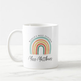 Taza De Café Profesor moderno de arcoiris gracias café regalo