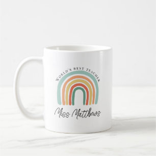 Taza De Café Profesor moderno de arcoiris gracias café regalo