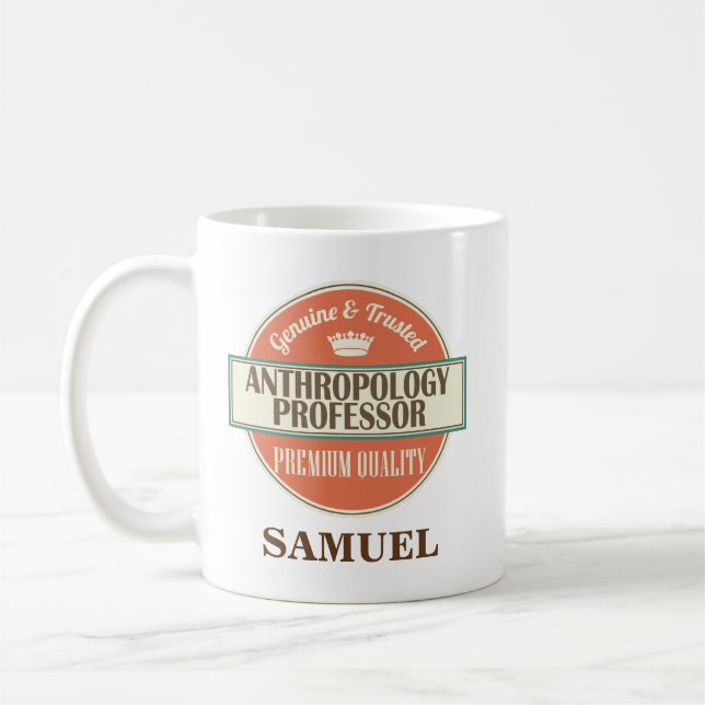 Taza De Café Profesor Personalized Mug Gift de la antropología (Izquierda)