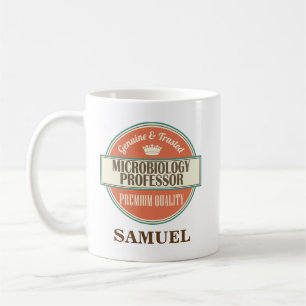 Taza De Café Profesor Personalized Mug Gift de la microbiologí