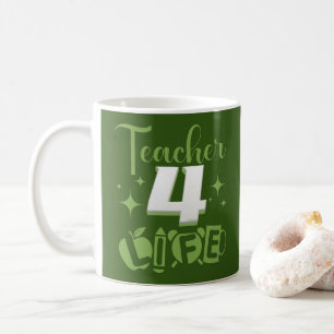Taza De Café PROFESOR POR LA VIDA. Vida de los profesores.