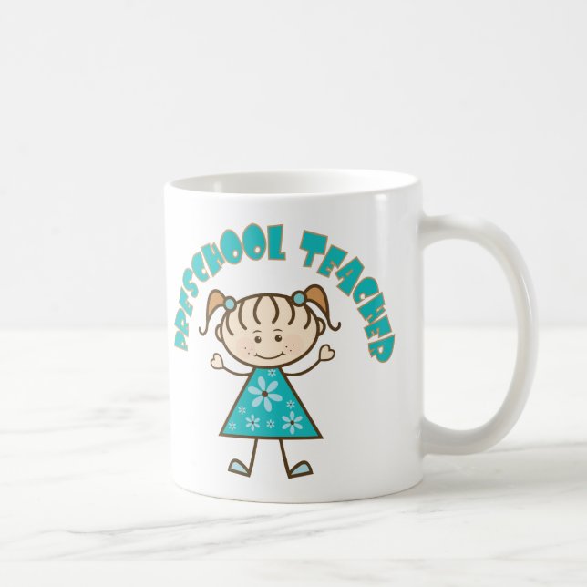 Taza De Café Profesor preescolar lindo (Derecha)