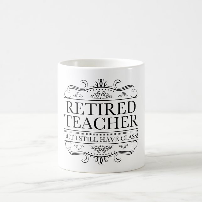Taza De Café Profesor retirado gracioso (Centro)