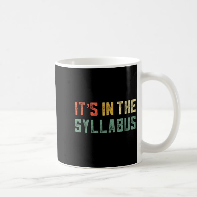 Taza De Café Profesor Titular Retro Está En El Programa De Estu (Derecha)