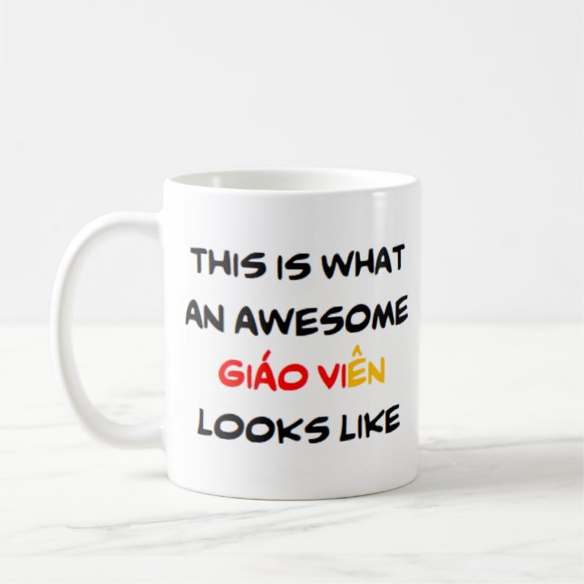 Taza De Café profesor vietnamita giao vien, impresionante (Izquierda)