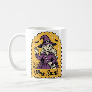Taza De Café Profesora Bruja Linda Sra Smith Vintage Diseño de