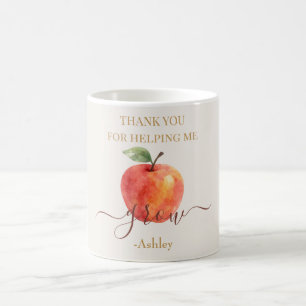 Taza De Café Profesora de Apple de color de agua - Gracias rega
