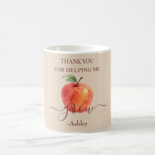 Taza De Café Profesora de Apple de color de agua - Gracias rega