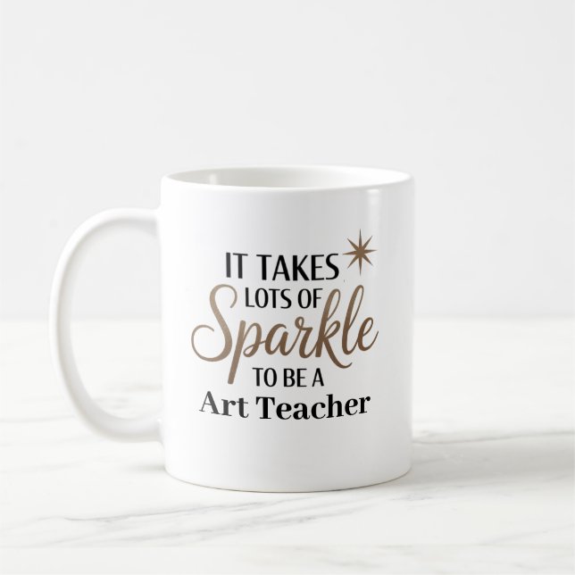 Taza De Café Profesora de Arte Esparkle (Izquierda)