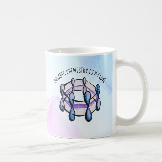Taza De Café Profesora de Molécula de Química Orgánica (Derecha)