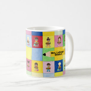 Taza De Café Profesora de Personalizado de la escuela primaria