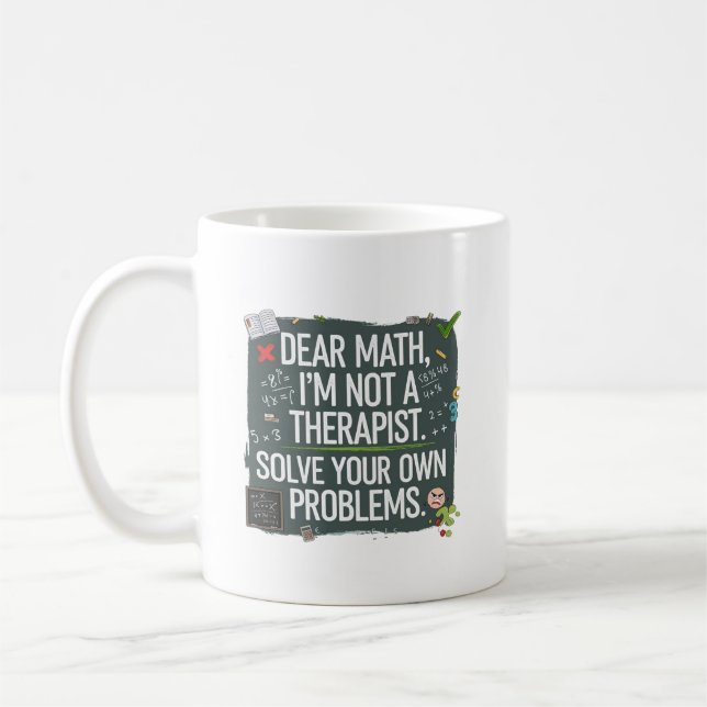 Taza De Café Profesora divertida de matemáticas - Querida matem (Izquierda)