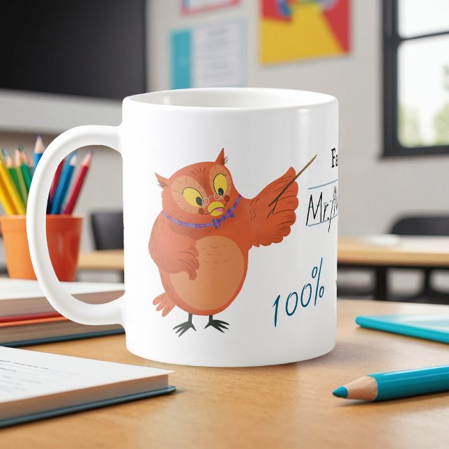 Taza De Café Profesora favorita personaliza búho (Subido por el creador)