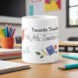 Taza De Café Profesora favorita personaliza búho