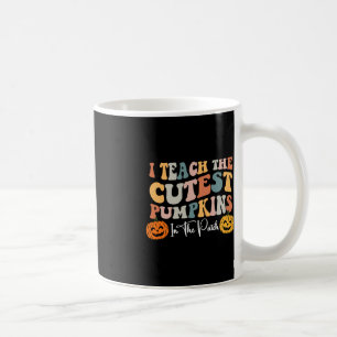 Taza De Café Profesora Halloween Cutest Pumpkins Retro Teacher