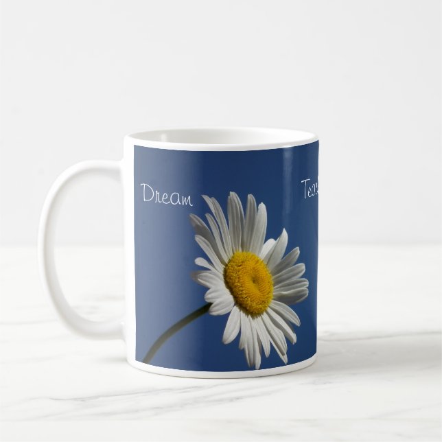 Taza De Café Profesores daisy mug, personalizable motivacional (Izquierda)