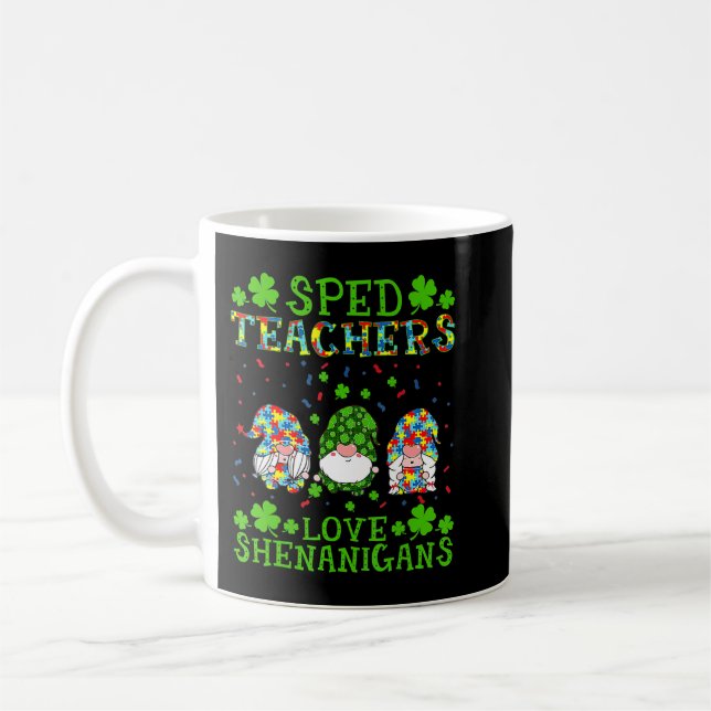 Taza De Café Profesores de SPED aman a Shenanigans Autism Aware (Izquierda)