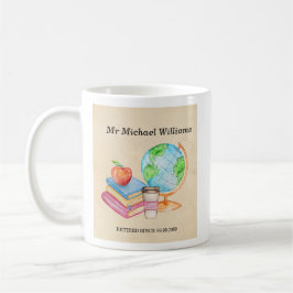 Taza De Café Profesores Fiesta de Jubilación de Libros de Globo