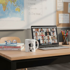 Taza De Café Profesores Mascota=Dibujo de Beagle