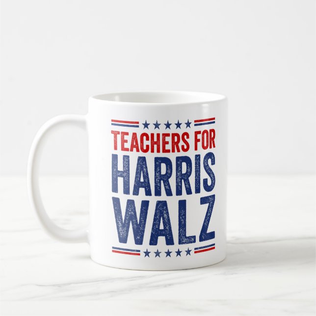 Taza De Café Profesores Para Kamala Harris Walz Elección 2024 (Izquierda)