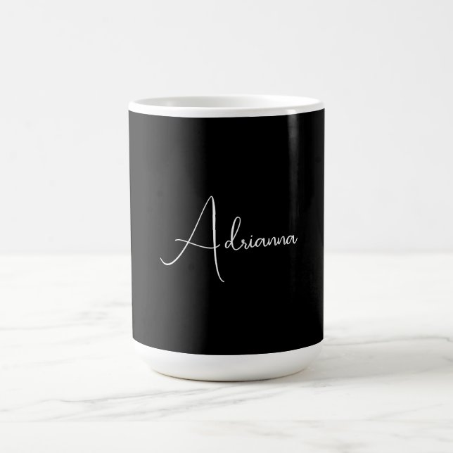 Taza De Café Professional black add your name handwriting retro (Centro)